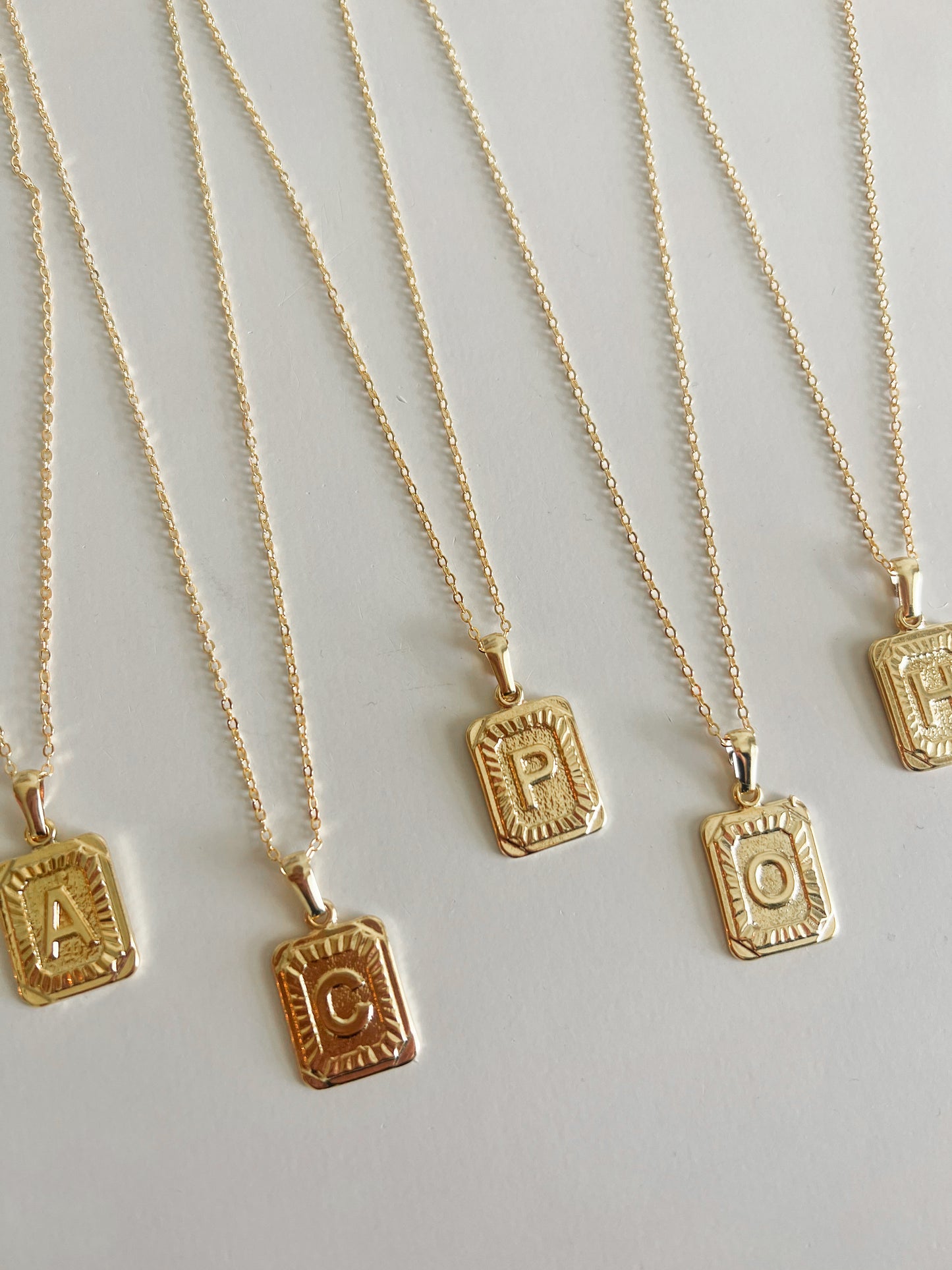Gold Initial Pendant Necklace