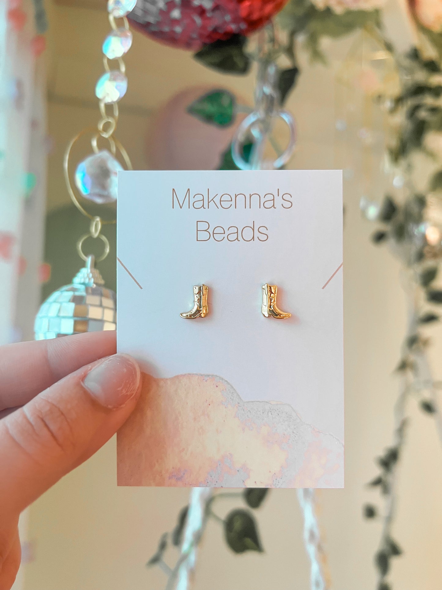Cowboy Boot Stud Earrings