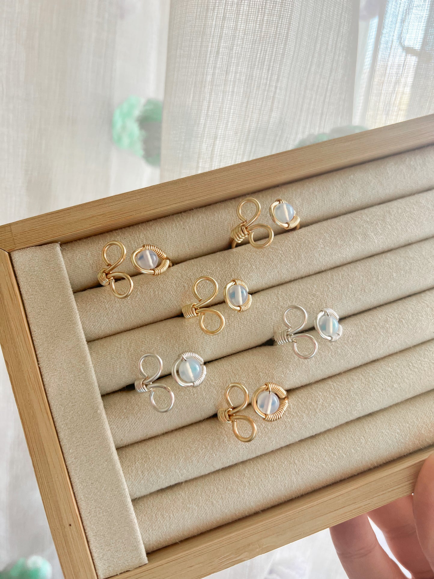 Crystal Spiral Ring