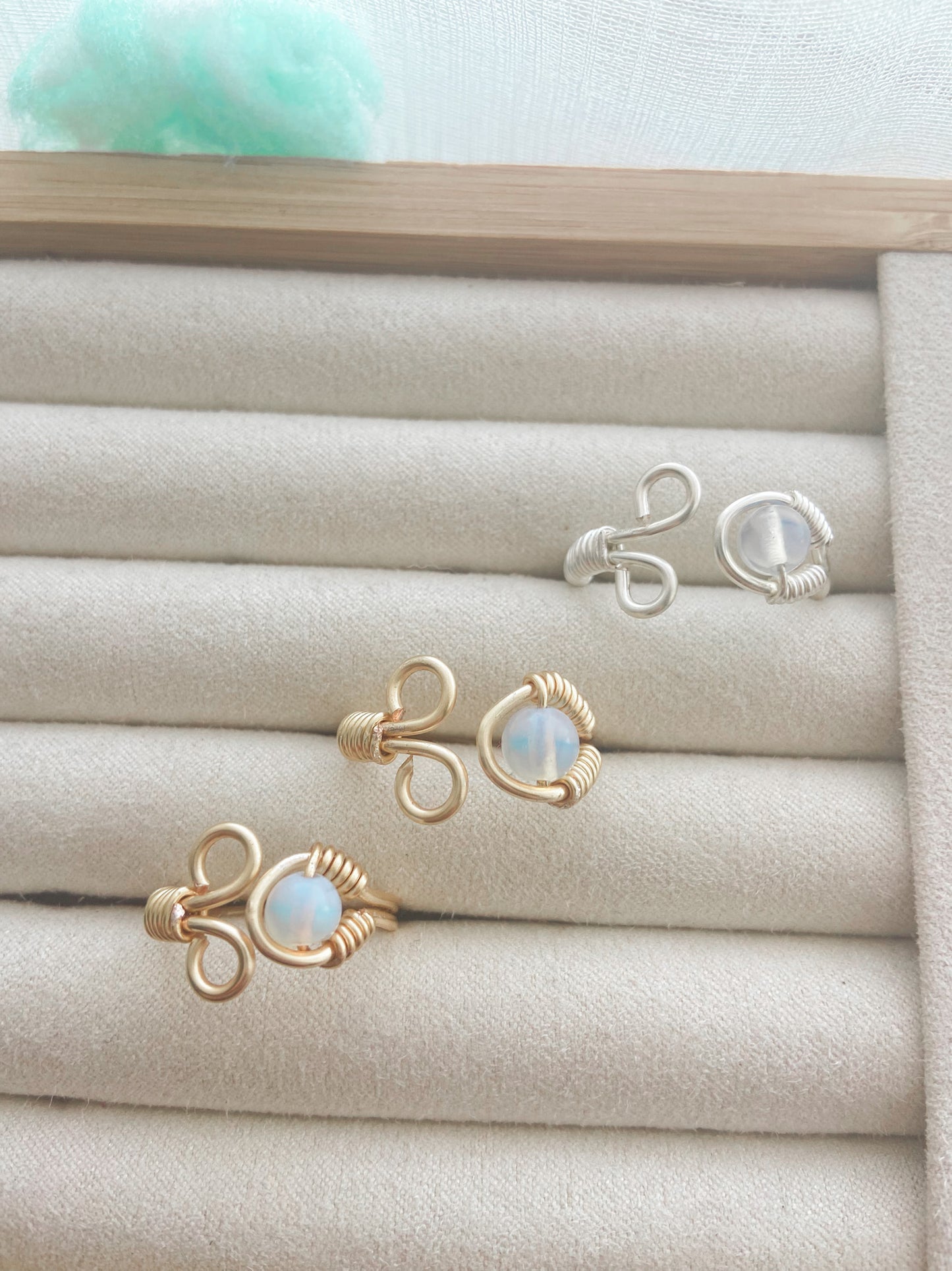 Crystal Spiral Ring