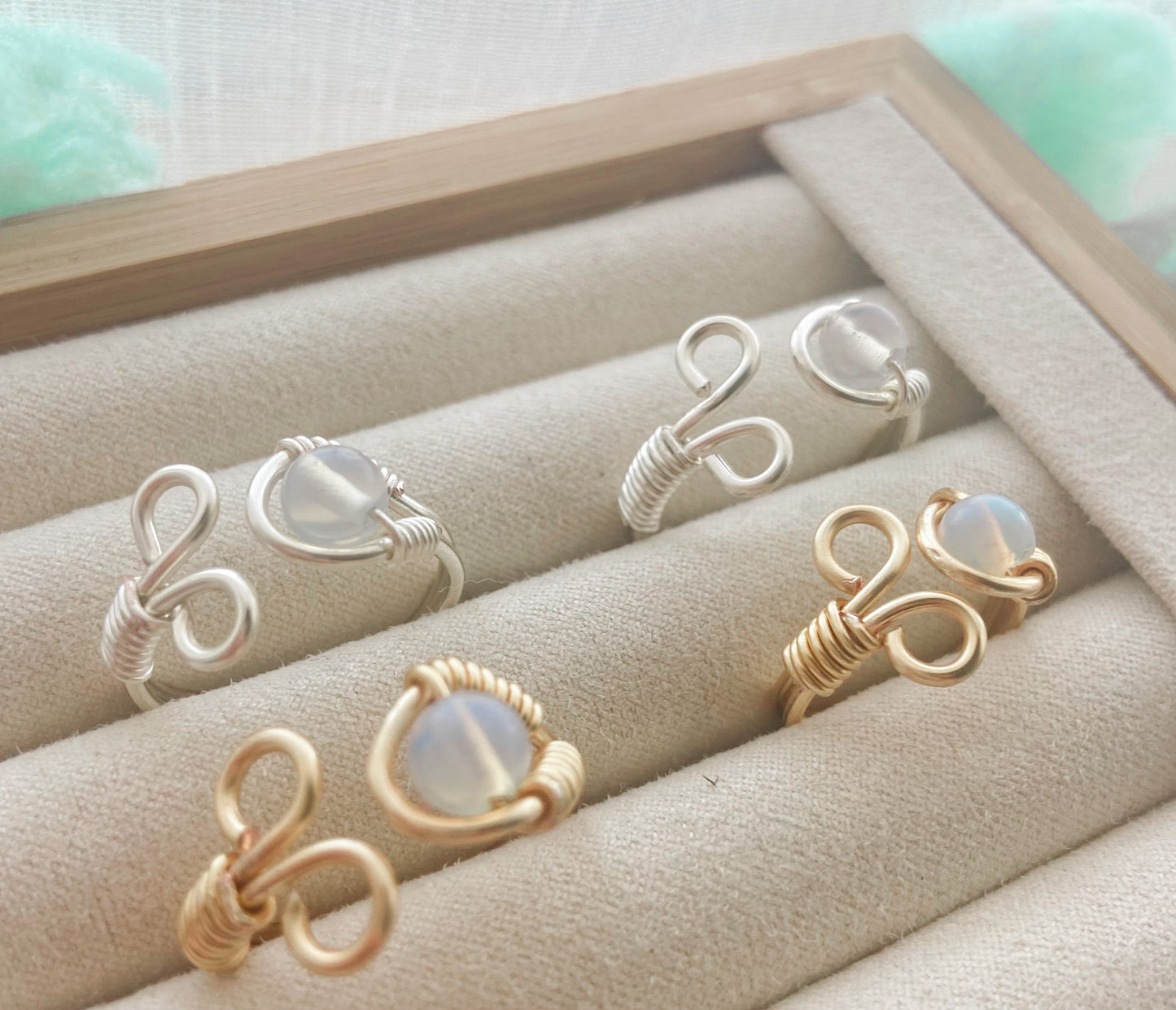 Crystal Spiral Ring