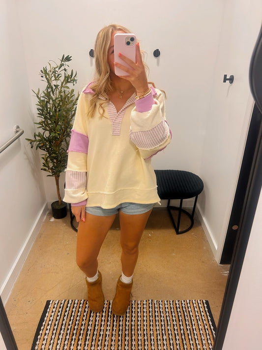 Patchwork Pullover Sweater