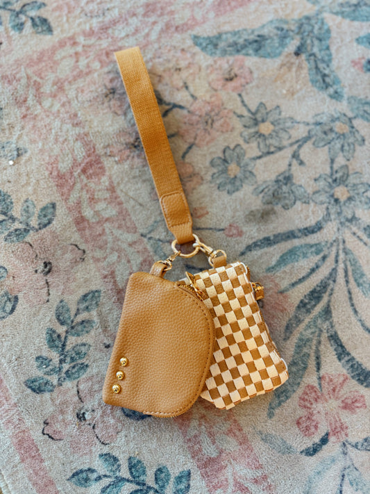 Checkered Wristlet