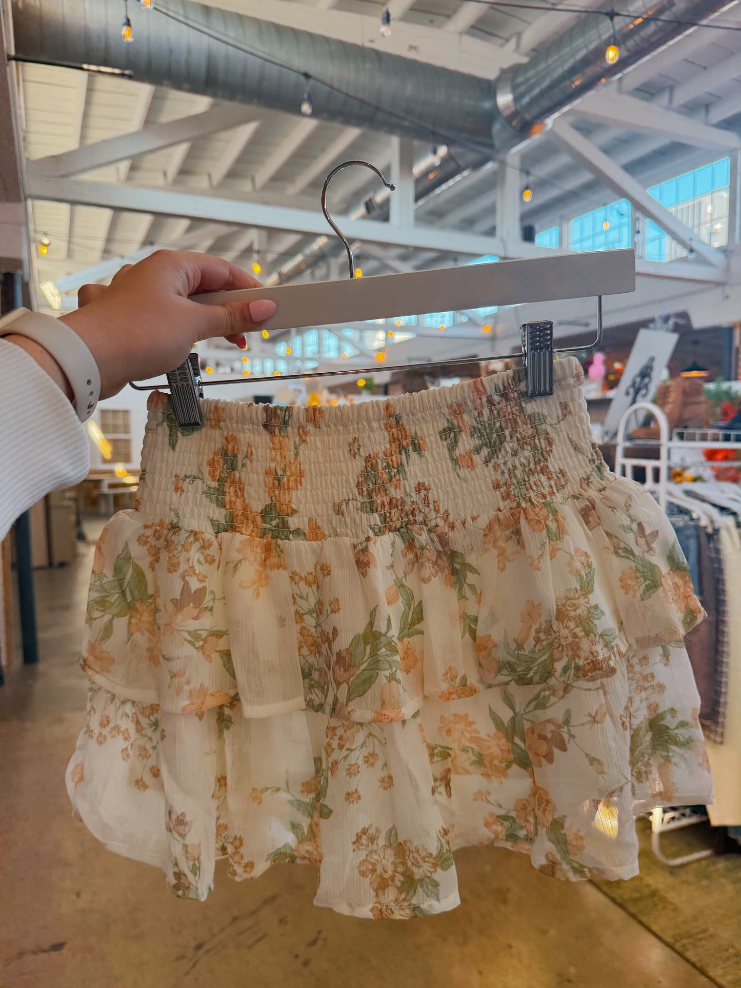 Floral Ruffle Skirt