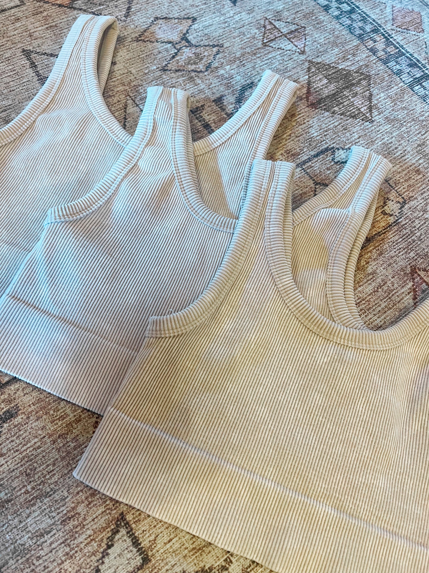 Beige Crop Tank