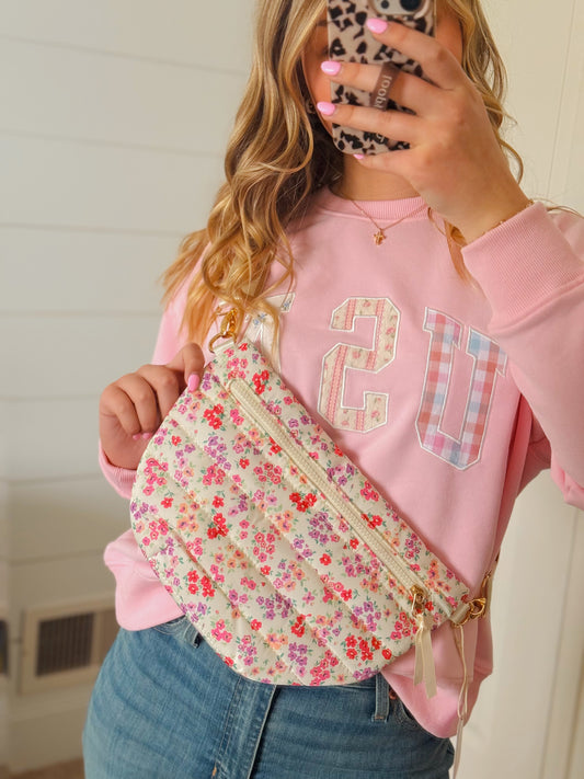Floral Puffer Crossbody
