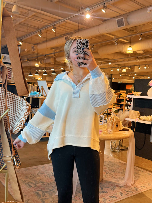 Patchwork Pullover Sweater