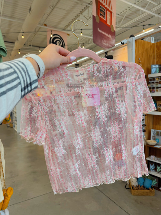 Floral Mesh Top
