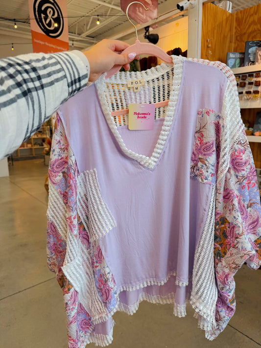 Lavender Patchwork Top